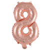 Fóliový balónek číslice  8 - rose gold - 40 cm