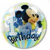 Fóliový balónek 56 cm průhledná bublina Mickey Mouse 1st Birthday