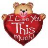 Fóliový balónek 95cm I love you so much medvídek